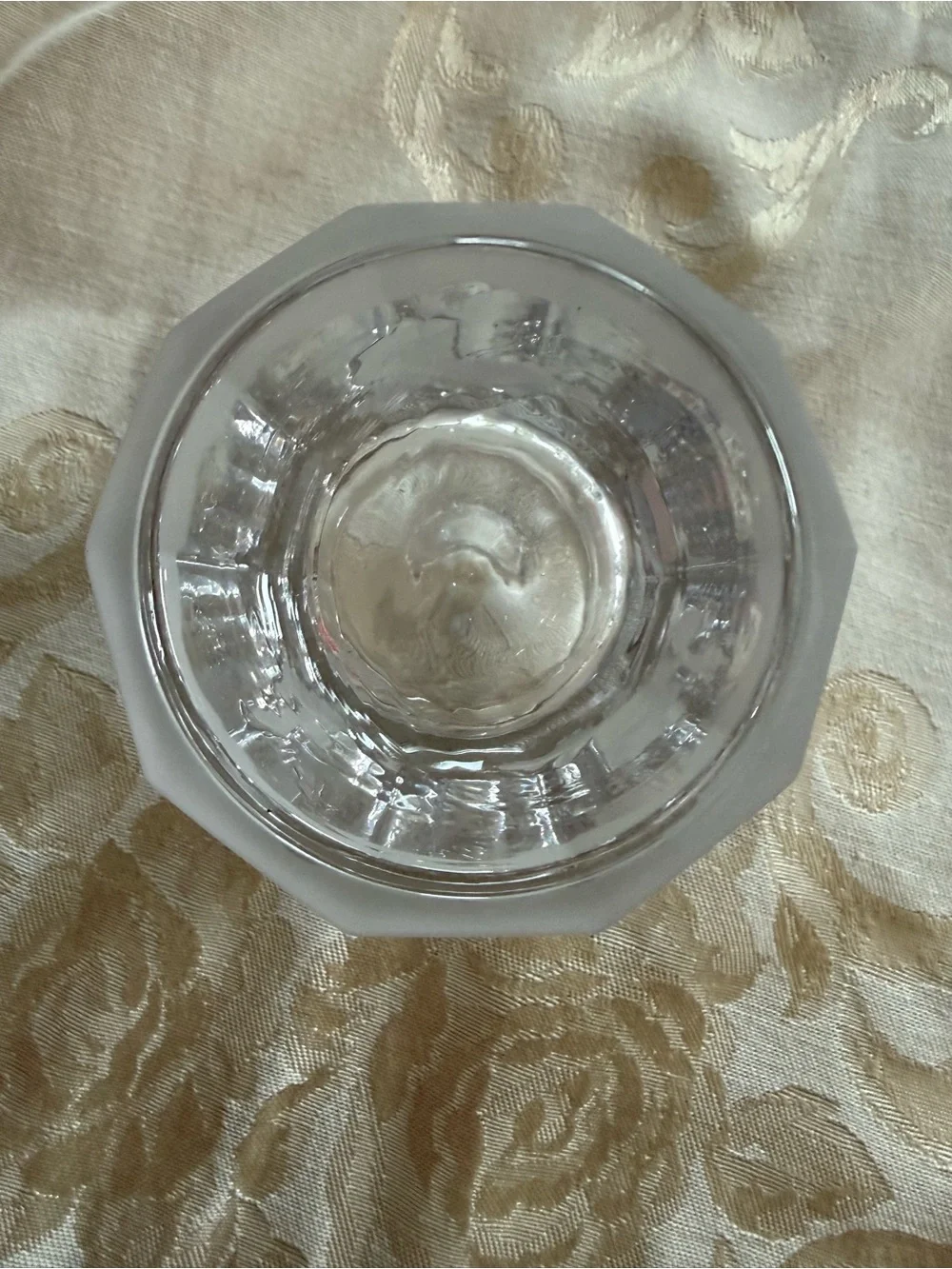 Studio Nova “Holiday Bells” Clear Frosted Floral Glass Votive